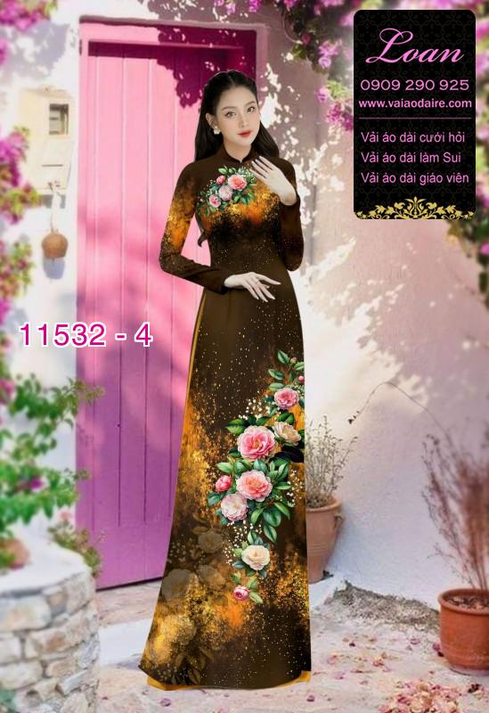 Vải áo dài hoa 3D Vải áo dài hoa 3D