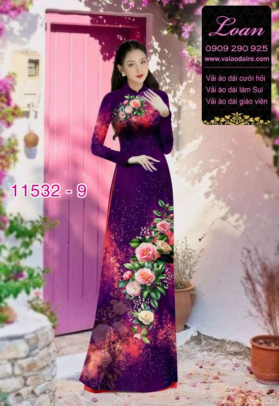 Vải áo dài hoa 3D Vải áo dài hoa 3D