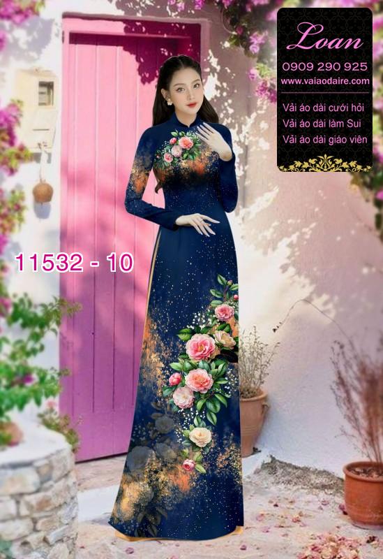 Vải áo dài hoa 3D Vải áo dài hoa 3D
