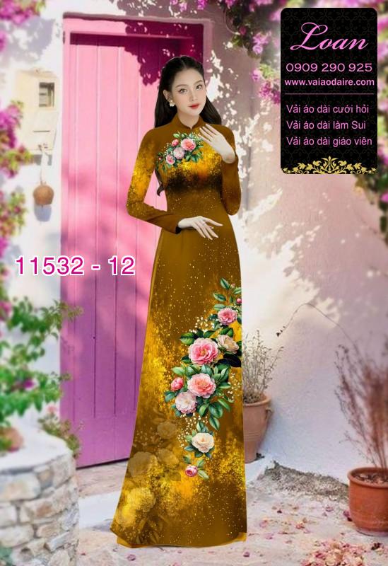Vải áo dài hoa 3D Vải áo dài hoa 3D
