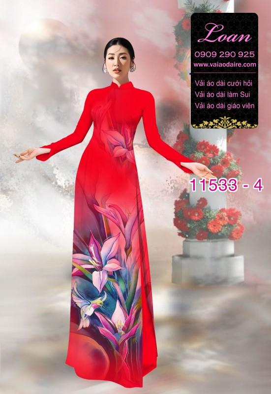 Vải áo dài hoa 3D Vải áo dài hoa 3D