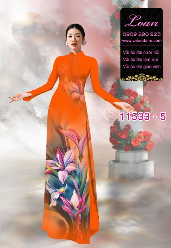 Vải áo dài hoa 3D Vải áo dài hoa 3D