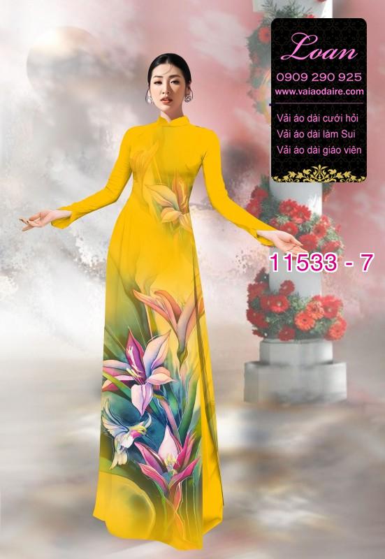 Vải áo dài hoa 3D Vải áo dài hoa 3D
