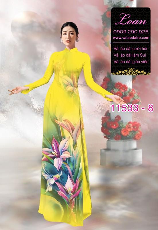 Vải áo dài hoa 3D Vải áo dài hoa 3D