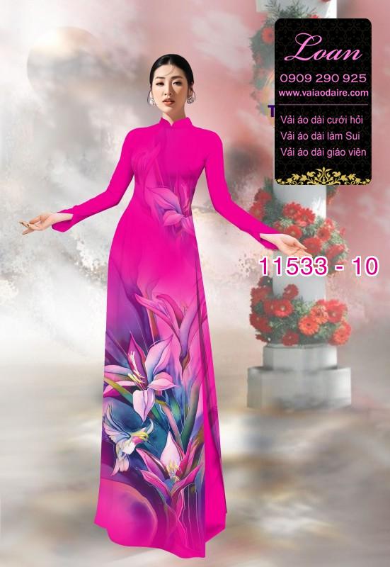 Vải áo dài hoa 3D Vải áo dài hoa 3D