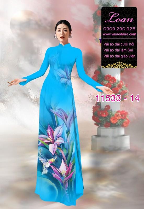 Vải áo dài hoa 3D Vải áo dài hoa 3D