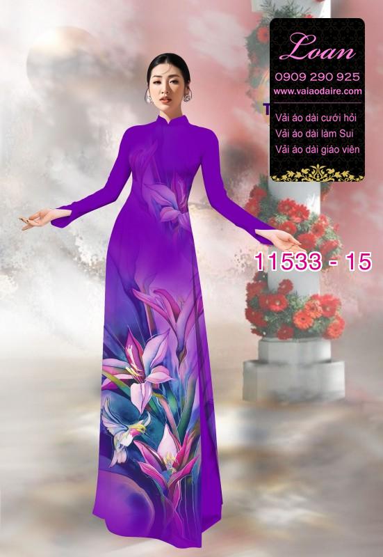 Vải áo dài hoa 3D Vải áo dài hoa 3D