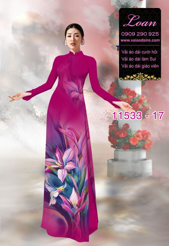 Vải áo dài hoa 3D Vải áo dài hoa 3D