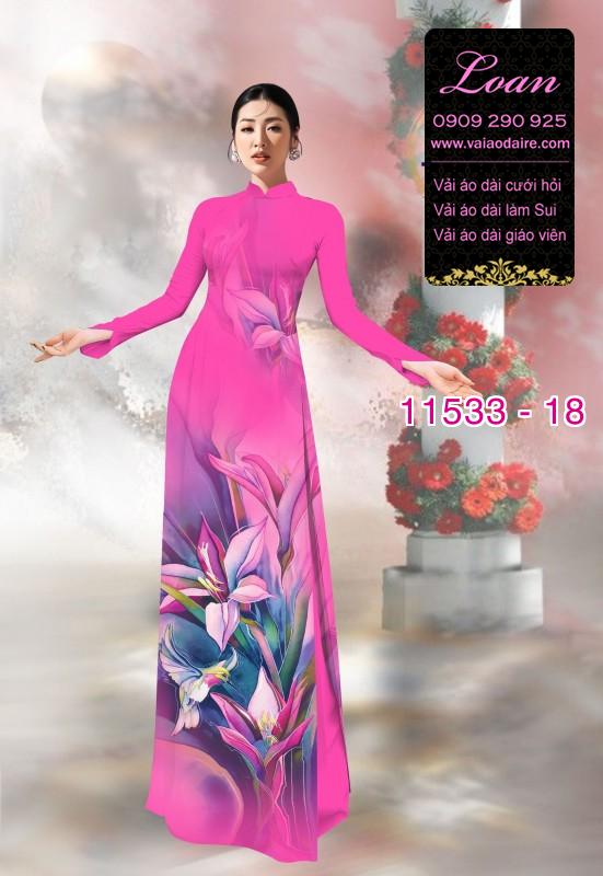 Vải áo dài hoa 3D Vải áo dài hoa 3D
