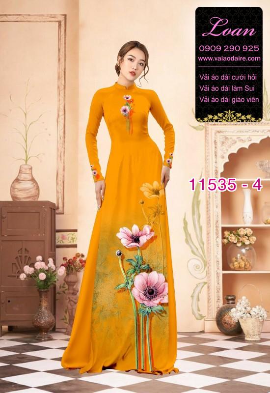 Vải áo dài hoa 3D Vải áo dài hoa 3D