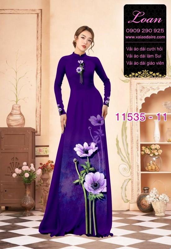 Vải áo dài hoa 3D Vải áo dài hoa 3D