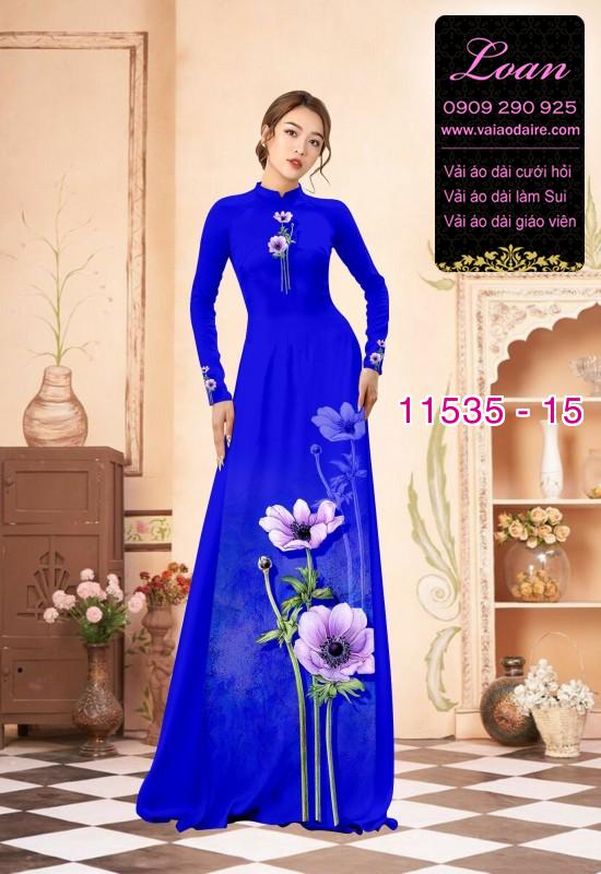 Vải áo dài hoa 3D Vải áo dài hoa 3D