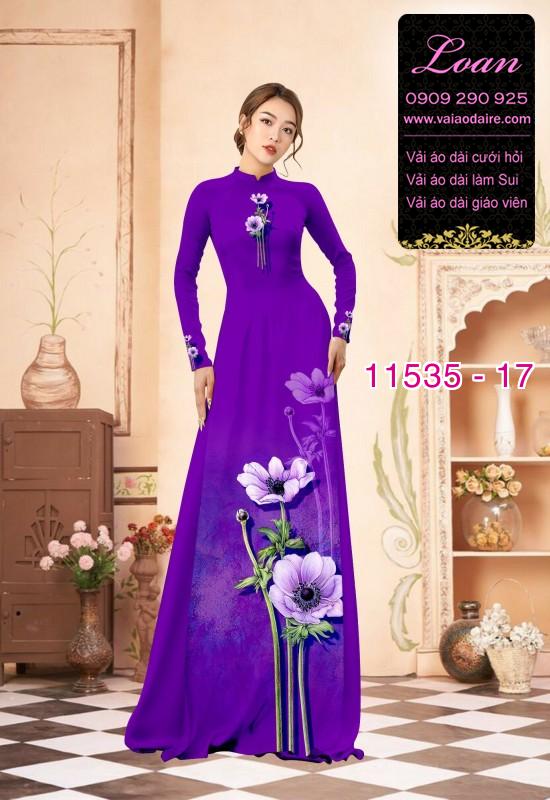 Vải áo dài hoa 3D Vải áo dài hoa 3D