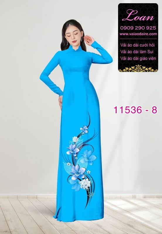 Vải áo dài hoa 3D Vải áo dài hoa 3D