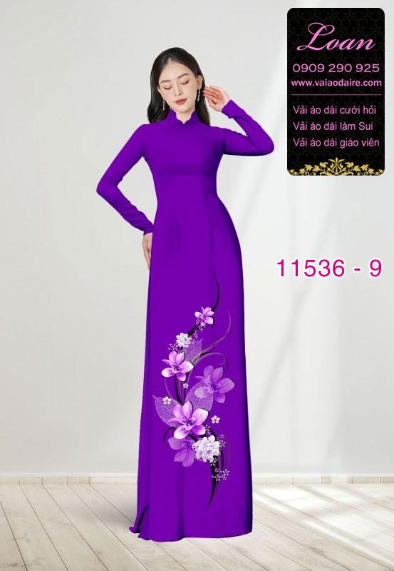 Vải áo dài hoa 3D Vải áo dài hoa 3D