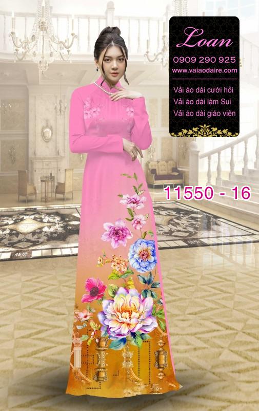 Vải áo dài hoa 3D Vải áo dài hoa 3D