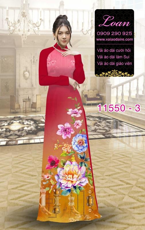 Vải áo dài hoa 3D Vải áo dài hoa 3D