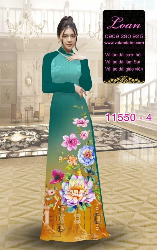 Vải áo dài hoa 3D Vải áo dài hoa 3D