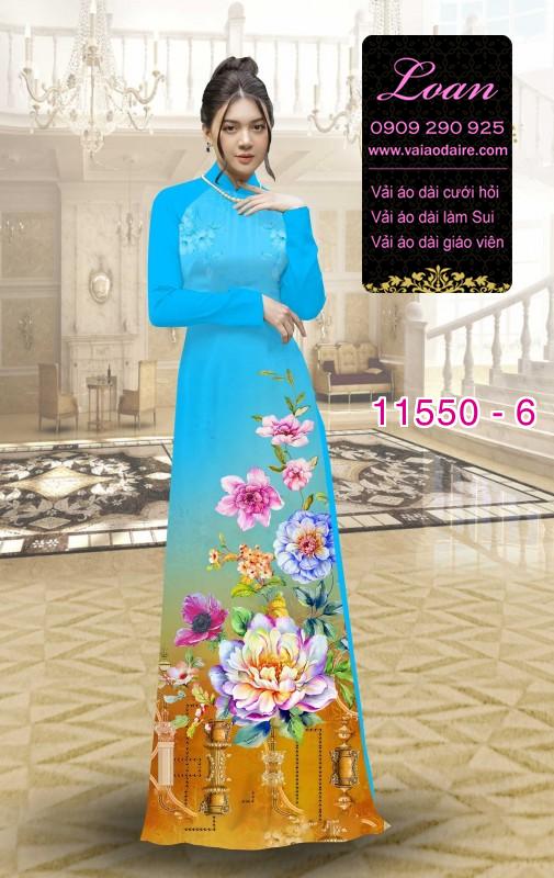 Vải áo dài hoa 3D Vải áo dài hoa 3D