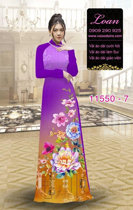 Vải áo dài hoa 3D Vải áo dài hoa 3D