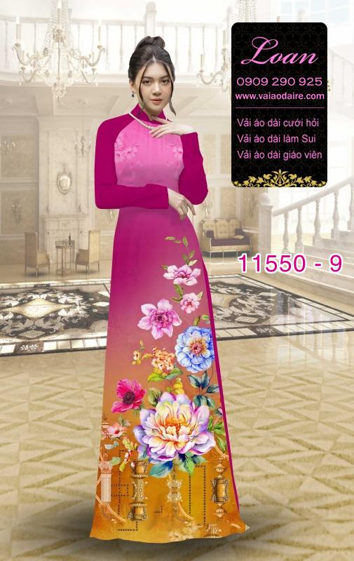 Vải áo dài hoa 3D Vải áo dài hoa 3D