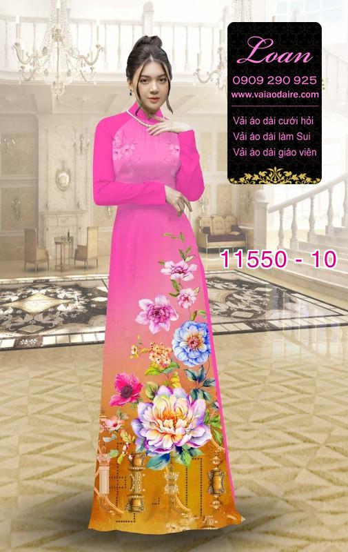 Vải áo dài hoa 3D Vải áo dài hoa 3D