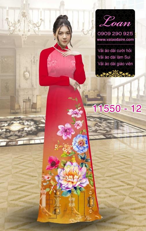 Vải áo dài hoa 3D Vải áo dài hoa 3D