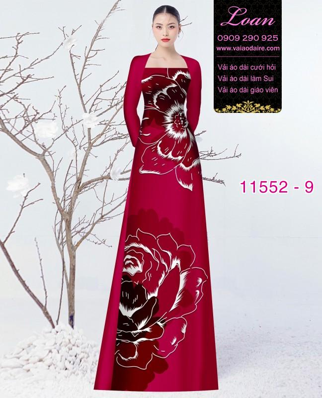 Vải áo dài hoa 3D Vải áo dài hoa 3D