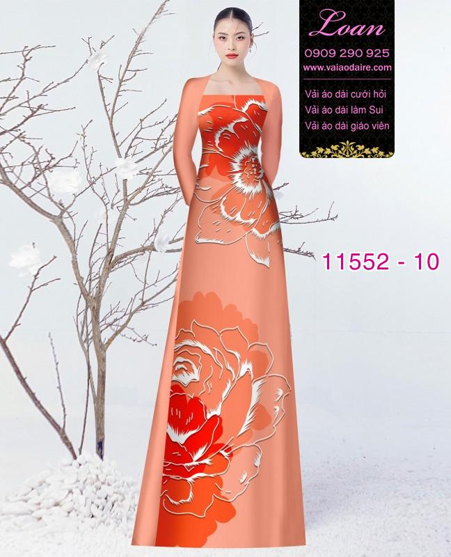 Vải áo dài hoa 3D Vải áo dài hoa 3D