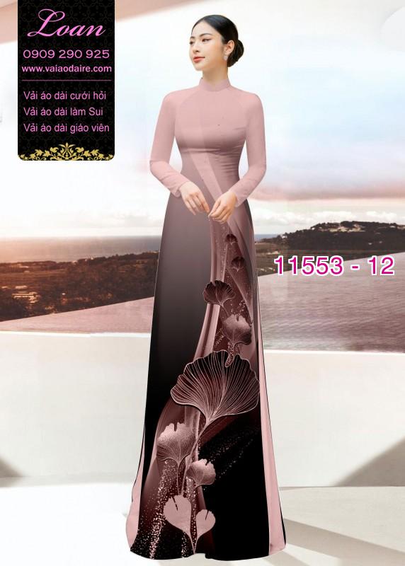 Vải áo dài hoa 3D