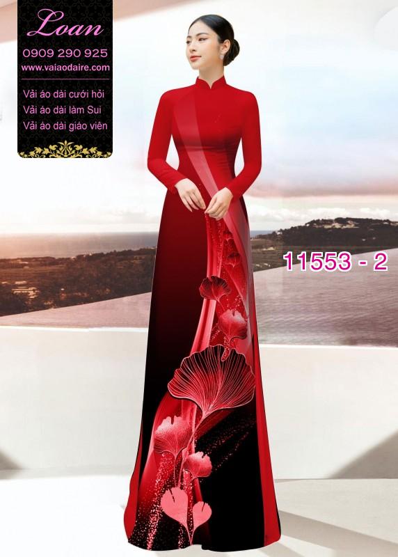 Vải áo dài hoa 3D