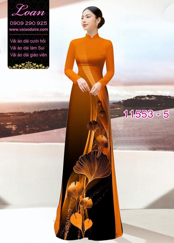 Vải áo dài hoa 3D