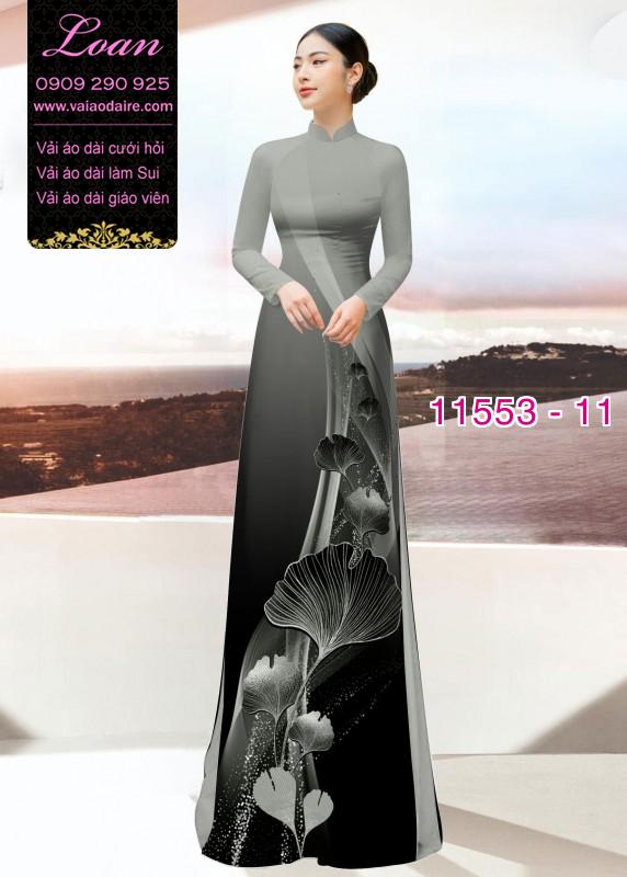 Vải áo dài hoa 3D