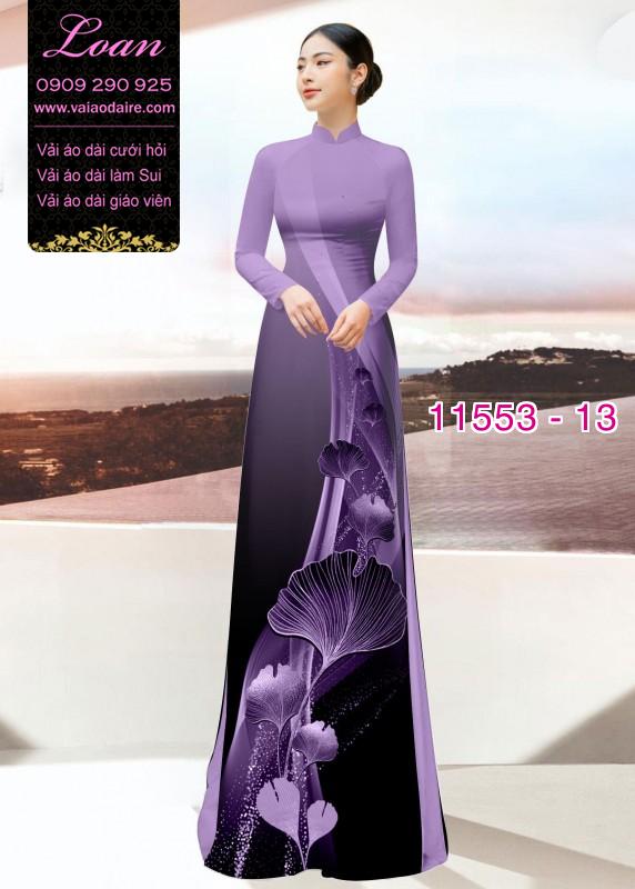 Vải áo dài hoa 3D