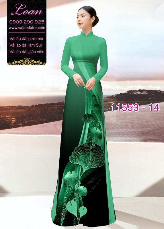 Vải áo dài hoa 3D