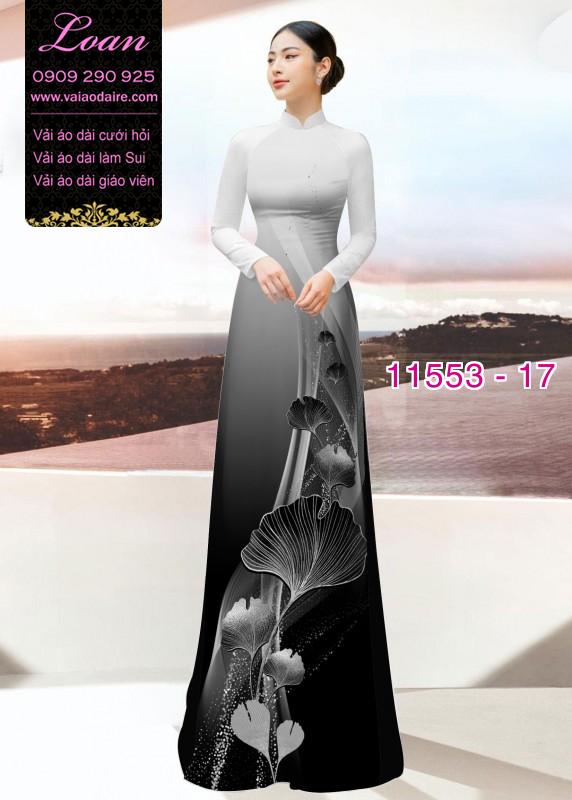 Vải áo dài hoa 3D