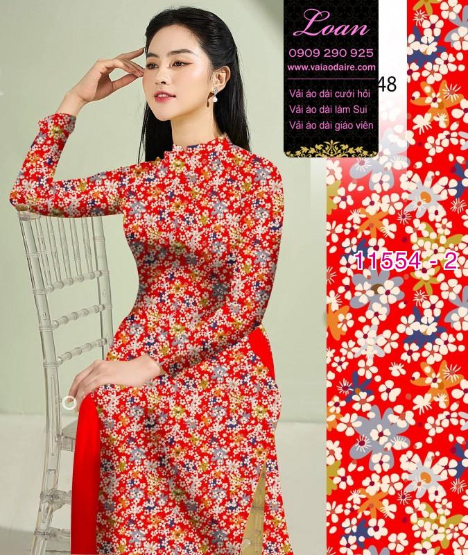 Vải áo dài hoa nhí Vải áo dài hoa nhí