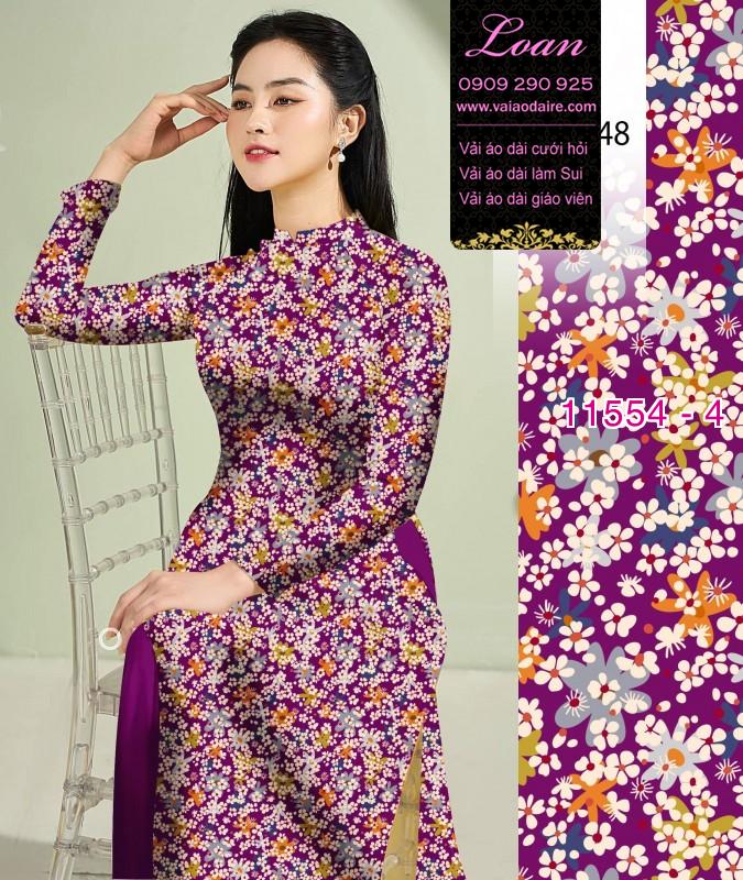 Vải áo dài hoa nhí Vải áo dài hoa nhí