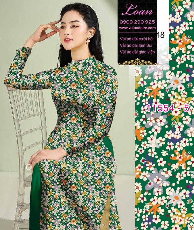 Vải áo dài hoa nhí Vải áo dài hoa nhí
