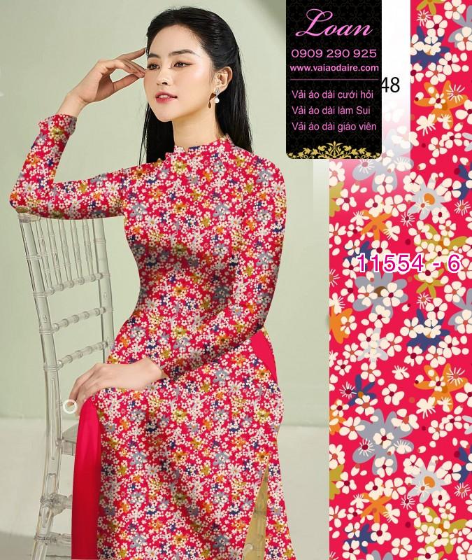 Vải áo dài hoa nhí Vải áo dài hoa nhí