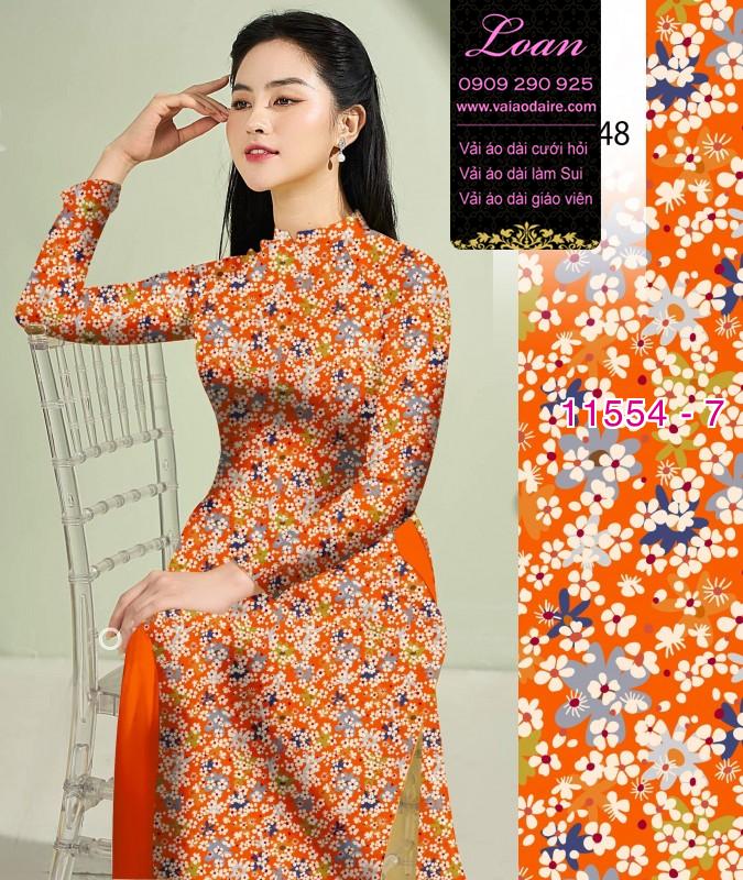 Vải áo dài hoa nhí Vải áo dài hoa nhí