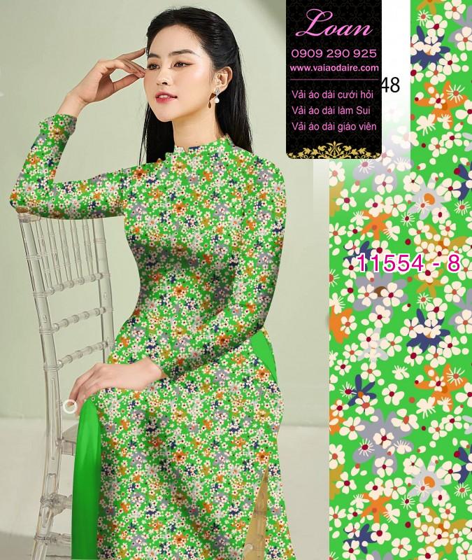 Vải áo dài hoa nhí Vải áo dài hoa nhí