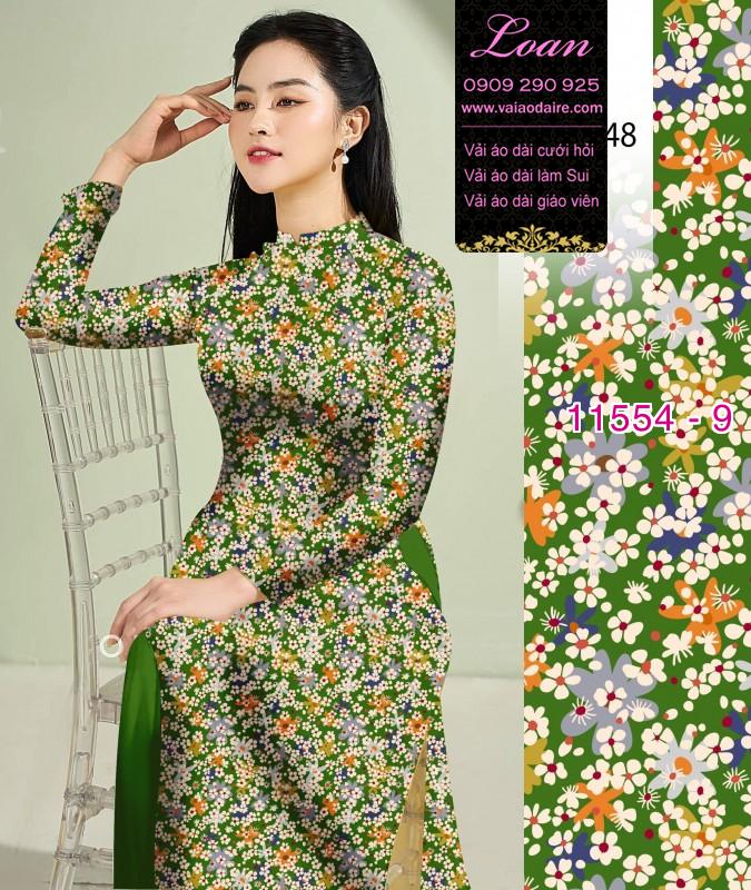 Vải áo dài hoa nhí Vải áo dài hoa nhí