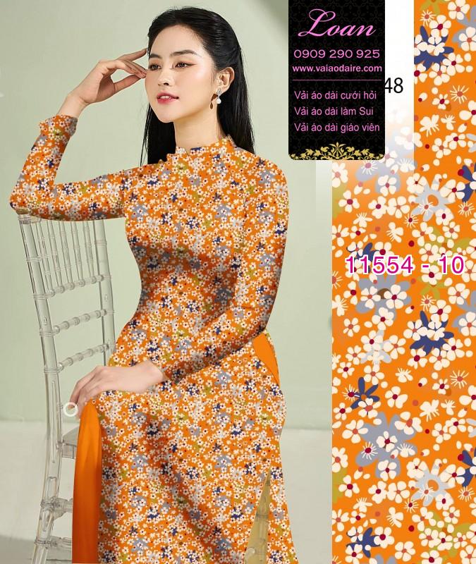 Vải áo dài hoa nhí Vải áo dài hoa nhí