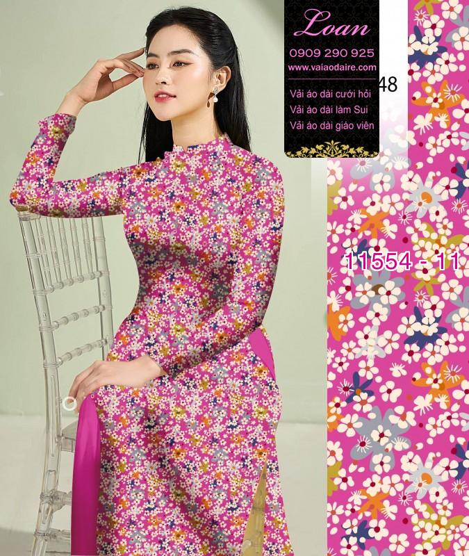 Vải áo dài hoa nhí Vải áo dài hoa nhí