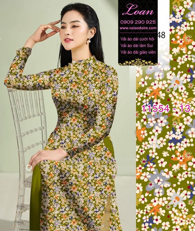 Vải áo dài hoa nhí Vải áo dài hoa nhí