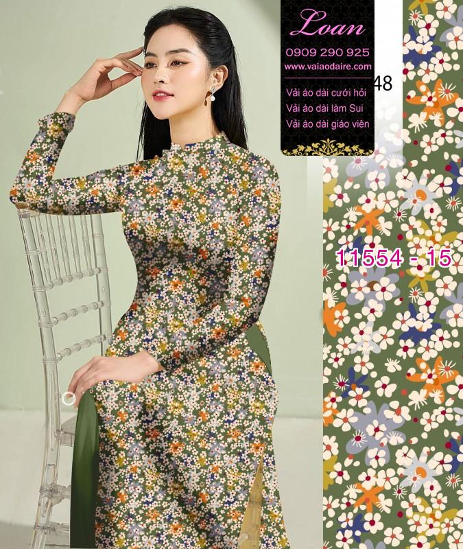 Vải áo dài hoa nhí Vải áo dài hoa nhí
