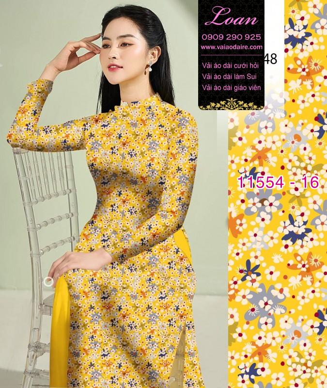 Vải áo dài hoa nhí Vải áo dài hoa nhí