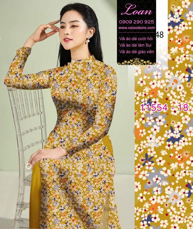Vải áo dài hoa nhí Vải áo dài hoa nhí