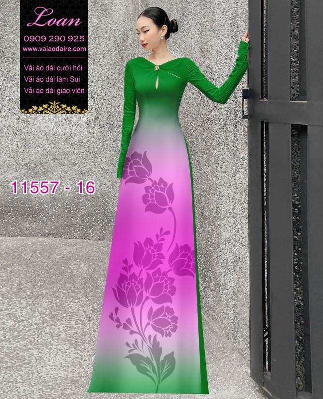Vải áo dài hoa 3D